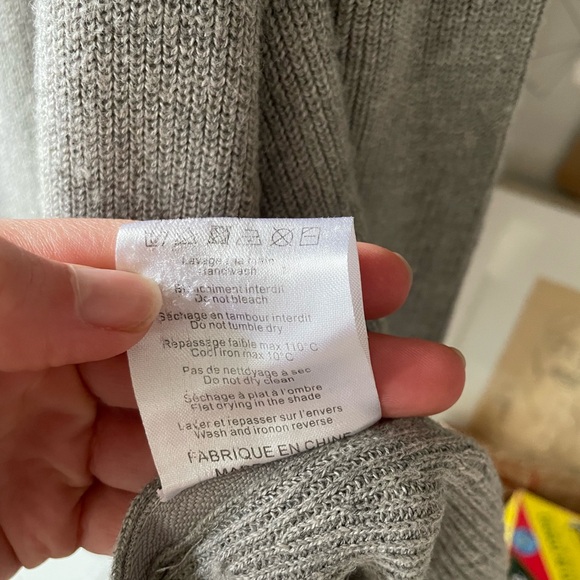 Claudie Pierlot Gray Ribbed Cardigan - Picture 7 of 8